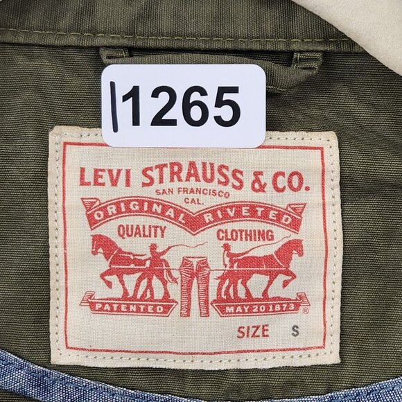 Levis Jacket Womens Small Green Utility Lightweight Military Field Cotton Casual - Picture 9 of 15